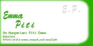 emma piti business card